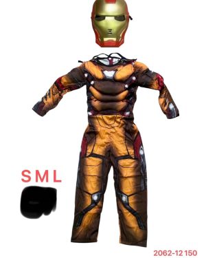 Iron Man Strój Karnawałowy Dla Chłopca Kostium Maska Mięśnie  SIZE SML 6776097