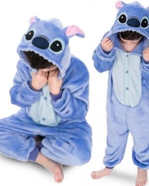 STITCH Piżama Dla Dzieci Kigurumi Onesie Przebranie Kostium Sticz Stich 13CM-140CM 6776100