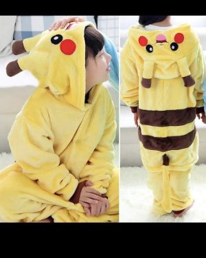 STRÓJ PRZEBRANIE PIKACHU KOSTIUM PIDŻAMA KUGURUMI DZIECI  SIZE ML 6776112