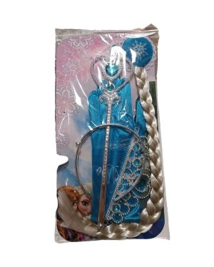 Kit acessórios Elsa Rainha da Neve Frozen Azul claro 6776230