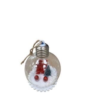 BOMBKA PLASTIKOWA Z OŚWIETLENIEM LED I MIKOŁAJEM 6776359