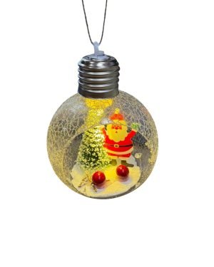 BOMBKA PLASTIKOWA Z OŚWIETLENIEM LED I MIKOŁAJEM 6776360