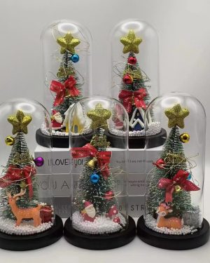 ŚWIECĄCA CHOINKA WIECZNA W SZKLE 6776380