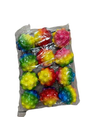 KOSMICZNA PIŁKA Z PIANKI SENSORYCZNA do wody SKOCZNA PIŁECZKA gniotek 7cm 6777291