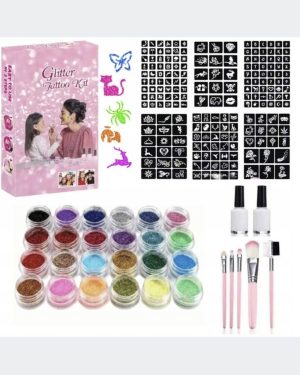 DUŻY ZESTAW DO TATUAŻY SZABLONY TATUAŻE BROKATOWE 6778179