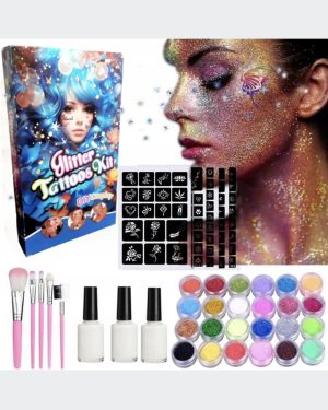 DUŻY ZESTAW DO TATUAŻY SZABLONY TATUAŻE BROKATOWE 6778180