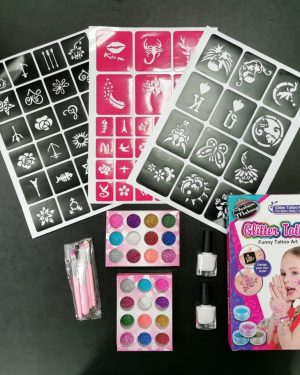 ZESTAW DO TATUAŻY SZABLONY TATUAŻE BROKATOWE 6778277