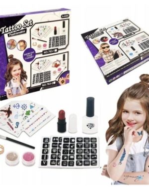 TATUAŻE BROKATOWE SZABLONY I GOTOWE TATUAŻE ZESTAW 6778288