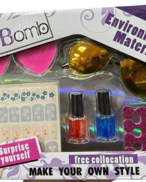 ZESTAW DO ROBIENIA PAZNOKCI NAKLEJKI TIPSY BROKAT 6778302