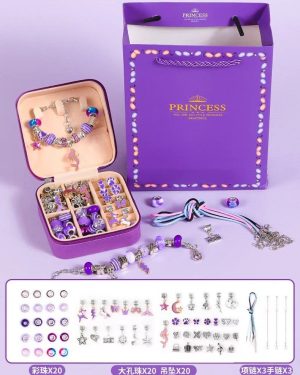 ZESTAW DO ROBIENIA BRANSOLETEK (FIOLETOWY) 6778595