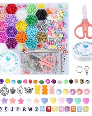 ZABAWKA ZESTAW KORALIKI DO ROBIENIA BRANSOLETEK DLA DZIECI 6778632