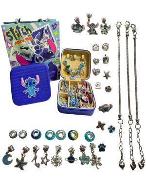 ZESTAW KORALIKÓW DO ROBIENIA BRANSOLETEK BIŻUTERII 72 EL STITCH LILO STICH 6778673