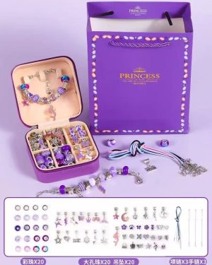 ZESTAW DO ROBIENIA BRANSOLETEK (FIOLETOWY) 6778708