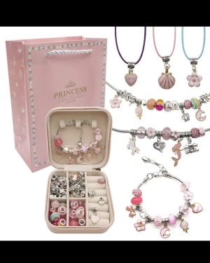 ZESTAW DO ROBIENIA BRANSOLETEK (RÓŻOWY) 6778709