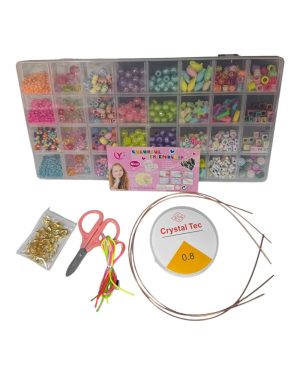 Zestaw Koralików do Robienia Bransoletek Biżuterii 6778723