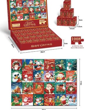 Kalendarz Adwentowy Na Boże Narodzenie Puzzle 1008 elementów 24 Okienk 6778759