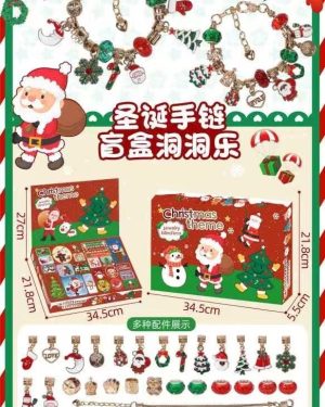 KALENDARZ ADWENTOWY BIŻUTERIA CHARMS DIY DO BRANSOLETEK DLA DZIEC 6778761