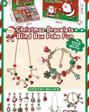 KALENDARZ ADWENTOWY BIŻUTERIA CHARMS DIY DO BRANSOLETEK DLA DZIEC 6778762