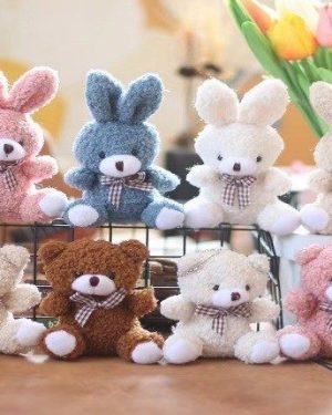 BRELOK PLUSZAK KRÓLIK & miś 6779865