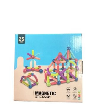 KLOCKI EDUKACYJNE MAGNETYCZNE KONSTRUKCYJNE MAGNETIC STICKS 25PCS 6781275