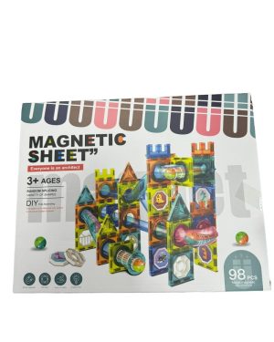 KLOCKI MAGNETYCZNE EDUKACYJNE PANELE ZESTAW 98PCS 6781281