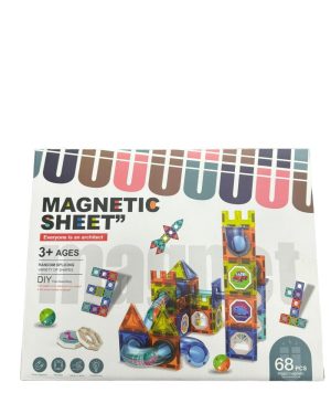 KLOCKI MAGNETYCZNE EDUKACYJNE PANELE ZESTAW 68PCS 6781282