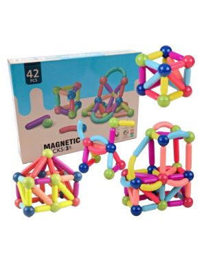 KLOCKI  MAGNETYCZNE EDUKACYJNE MAGNETIC 42PCS 6781295