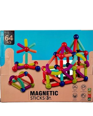 KLOCKI  MAGNETYCZNE EDUKACYJNE MAGNETIC 64PCS 6781296