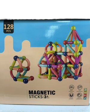 KLOCKI  MAGNETYCZNE EDUKACYJNE MAGNETIC 128PCS 6781298