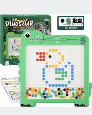 TABLICA MAGNETYCZNA KORALIKI DO RYSOWANIA DINOZAUR 6781305