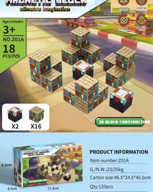18pcs Klocki magnetyczne Minecraft 6781533