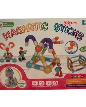 DUŻE KLOCKI MAGNETYCZNE RURKI DO BUDOWANIA TUBE BLOCK 58 szt DUŻY ZESTAW 6781542