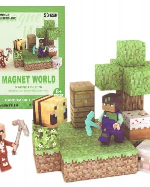 KLOCKI MAGNETYCZNE MINECRAFT 53 Elementy MAGNETYCZNY ŚWIAT FIGURKI 6781547
