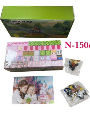 KLOCKI MAGNETYCZNE C 150PCS KLOCKÓW KONSTRUKCYJNE PIKSELE SZEŚCIANY + 2 LUDZIK 6781549