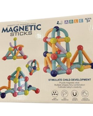 KLOCKI MAGNETYCZNE KONSTRUKCYJNE EDUKACYJNE DUŻY ZESTAW 76ELEMENTY 6781553