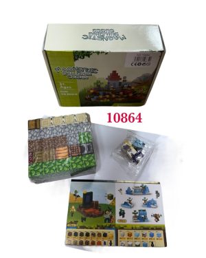 KLOCKI MAGNETYCZNE MINECRAFT KLOCKI SZEŚCIANY 50 KLOCKÓW + 1 FIGURKI MOCNE 6781562