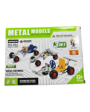 Klocki konstrukcyjne metalowe auto 83 elementy 6782149