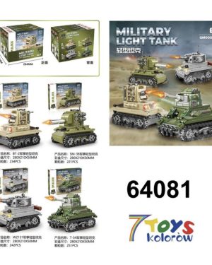 ZABAWKA KLOCKI MILITARY LIGHT TANK 6782175