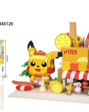 KLOCKI KONSTRUKCYJNE PIKACHU POKEMON PRZYBORNIK DUŻY ZESTAW SORTER 1340 EL. 6782416