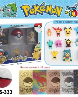 ZESTAW KULA POKEMON+ PIGURKI+ 10 KARTY 6783332