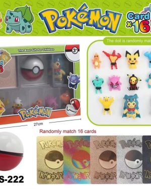 ZESTAW KULA POKEMON+ PIGURKI+ 16 KARTY 6783333