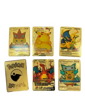 Złota METALOWA karta pokemon ZŁOTA KARTA POKEMON 6783356