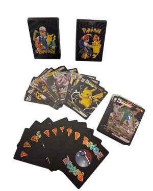 NOWY CZARNY KARTY POKEMON ZESTAW KOLEKCJONERSKIE 55 SZT 6783382
