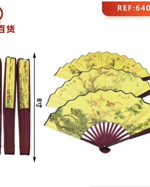 WACHLARZ SATYNOWY Z TWORZYWA ELEGANCKI NA LATO 6783872