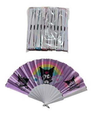 WACHLARZ SATYNOWY Z TWORZYWA ELEGANCKI NA LATO 6783885