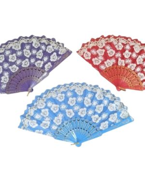 WACHLARZ SATYNOWY Z TWORZYWA ELEGANCKI NA LATO 6784054