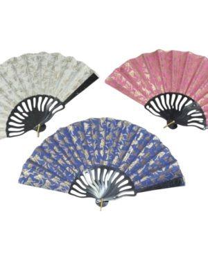 WACHLARZ SATYNOWY Z TWORZYWA ELEGANCKI NA LATO 6784055