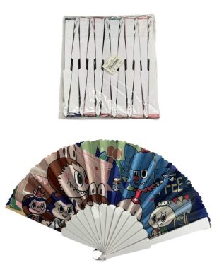 WACHLARZ SATYNOWY Z TWORZYWA ELEGANCKI NA LATO 6784073