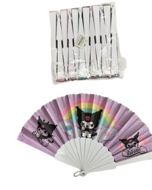 WACHLARZ SATYNOWY Z TWORZYWA ELEGANCKI NA LATO 6784074