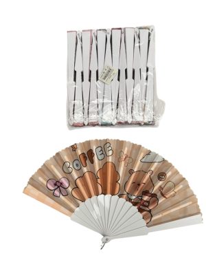 WACHLARZ SATYNOWY Z TWORZYWA ELEGANCKI NA LATO 6784075